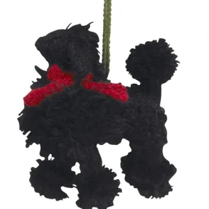 Shop All | Hand Knit Alpaca Wool Christmas Ornament - Black Poodle Dog - CaringForTots - Professional Baby and Children's Products | Caring for Growth, Caring for Every Moment