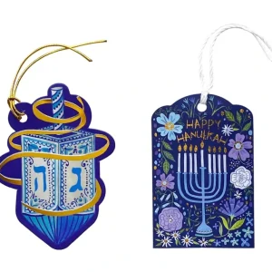 Best Hanukkah, Jewish Holidays Gift Tags with Tie String - CaringForTots - Professional Baby and Children's Products | Caring for Growth, Caring for Every Moment