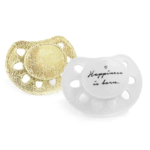 Clearance Happiness Is Born Pacifier Set - CaringForTots - Professional Baby and Children's Products | Caring for Growth, Caring for Every Moment