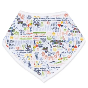 Sale Happy Birthday Bandana Bib - Confetti Multi - Happy Birthday - Confetti Multi - CaringForTots - Professional Baby and Children's Products | Caring for Growth, Caring for Every Moment