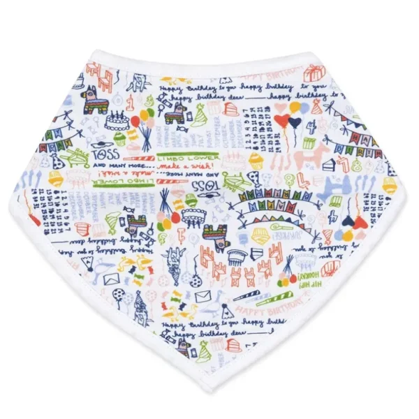 Sale Happy Birthday Bandana Bib - Confetti Multi - Happy Birthday - Confetti Multi - CaringForTots - Professional Baby and Children's Products | Caring for Growth, Caring for Every Moment
