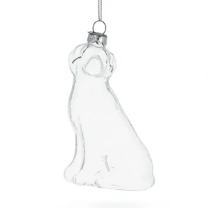 Cheap Happy Dog - Blown Clear Glass Christmas Ornament - CaringForTots - Professional Baby and Children's Products | Caring for Growth, Caring for Every Moment