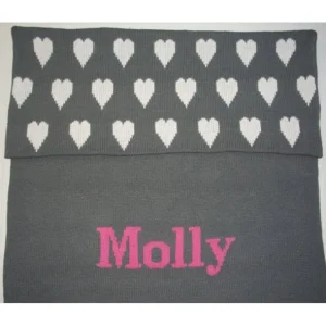 Shop All | Heart Double Cotton Knit Blanket - CaringForTots - Professional Baby and Children's Products | Caring for Growth, Caring for Every Moment