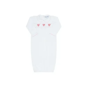 New Heart Smocked Gown - CaringForTots - Professional Baby and Children's Products | Caring for Growth, Caring for Every Moment