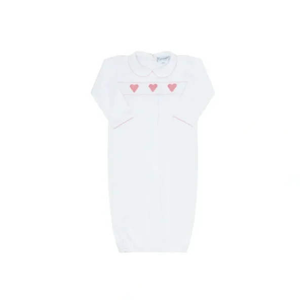 New Heart Smocked Gown - CaringForTots - Professional Baby and Children's Products | Caring for Growth, Caring for Every Moment