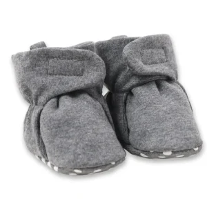 Best Sale Heather Charcoal Baby Booties - CaringForTots - Professional Baby and Children's Products | Caring for Growth, Caring for Every Moment