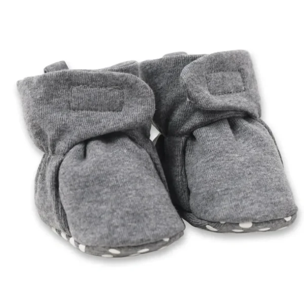 Best Sale Heather Charcoal Baby Booties - CaringForTots - Professional Baby and Children's Products | Caring for Growth, Caring for Every Moment