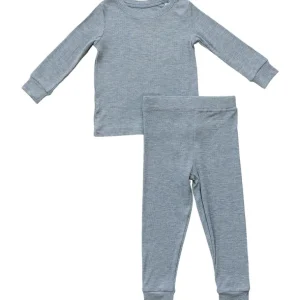 Clearance Heather Grey Ribbed Bamboo Cozy Set - CaringForTots - Professional Baby and Children's Products | Caring for Growth, Caring for Every Moment