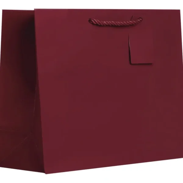 Clearance Heavyweight Solid Color Large Gift Bags, Matte Burgundy - CaringForTots - Professional Baby and Children's Products | Caring for Growth, Caring for Every Moment