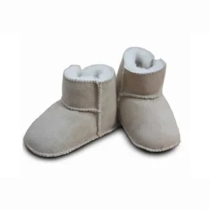 Clearance Heitmann Lambskin Booties - Sand - CaringForTots - Professional Baby and Children's Products | Caring for Growth, Caring for Every Moment