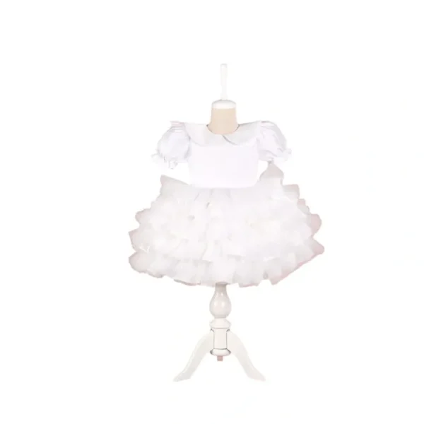 Cheap Helena White Party Dress - CaringForTots - Professional Baby and Children's Products | Caring for Growth, Caring for Every Moment