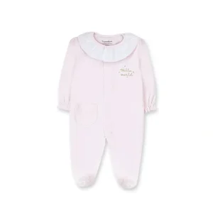 Flash Sale Hello World Pima Cotton Playsuit, Pink - CaringForTots - Professional Baby and Children's Products | Caring for Growth, Caring for Every Moment