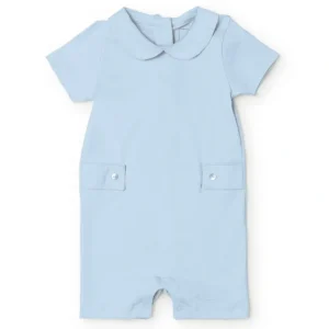 Outlet Henry Boys' Pima Cotton Shortall - Light Blue - CaringForTots - Professional Baby and Children's Products | Caring for Growth, Caring for Every Moment