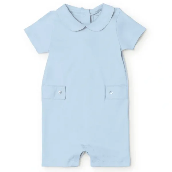 Outlet Henry Boys' Pima Cotton Shortall - Light Blue - CaringForTots - Professional Baby and Children's Products | Caring for Growth, Caring for Every Moment
