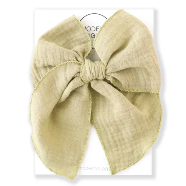 Outlet Herb | Gauze Party Bow - CaringForTots - Professional Baby and Children's Products | Caring for Growth, Caring for Every Moment
