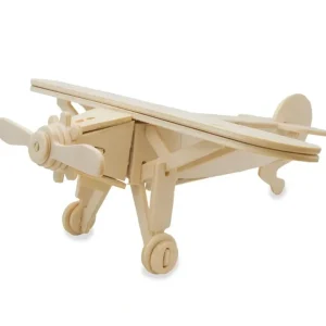 Shop High Wing Propeller Airplane Model Kit Wooden 3d Puzzle - CaringForTots - Professional Baby and Children's Products | Caring for Growth, Caring for Every Moment