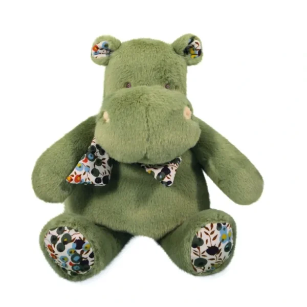 Online Histoire Dours Almond Green Bandana Hippo Plush - CaringForTots - Professional Baby and Children's Products | Caring for Growth, Caring for Every Moment