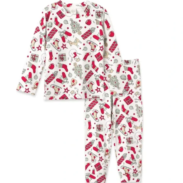 Outlet Holly Jolly Kids Bamboo Pajama Set - CaringForTots - Professional Baby and Children's Products | Caring for Growth, Caring for Every Moment
