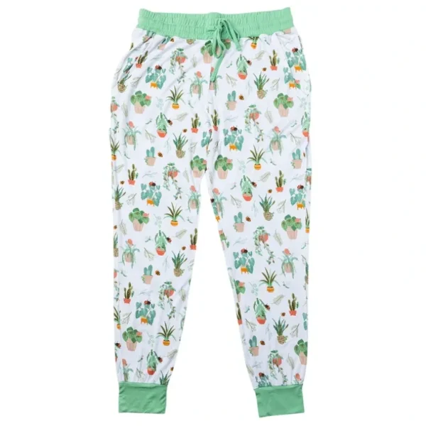Online Houseplant Galore Mom Joggers In Snow - CaringForTots - Professional Baby and Children's Products | Caring for Growth, Caring for Every Moment
