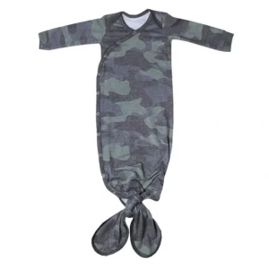 Clearance Hunter Knotted Gown - CaringForTots - Professional Baby and Children's Products | Caring for Growth, Caring for Every Moment