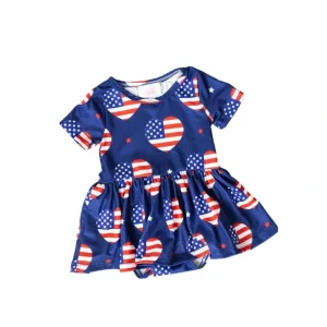 Best I Heart The Usa S/s Twirl Bodysuit - CaringForTots - Professional Baby and Children's Products | Caring for Growth, Caring for Every Moment