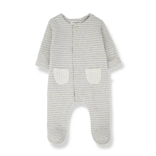Shop All | 1+ in the family Adria Jumpsuit With Feet - Perla - CaringForTots - Professional Baby and Children's Products | Caring for Growth, Caring for Every Moment