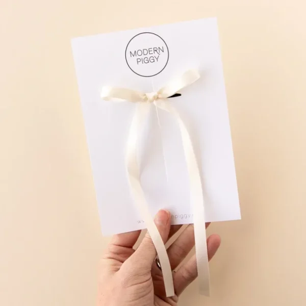 Discount Ivory | Statement Ribbon Bow - CaringForTots - Professional Baby and Children's Products | Caring for Growth, Caring for Every Moment