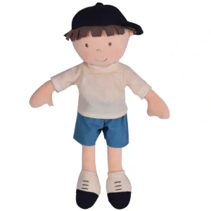 Online Jasper Boy Doll in Blue Shorts - CaringForTots - Professional Baby and Children's Products | Caring for Growth, Caring for Every Moment
