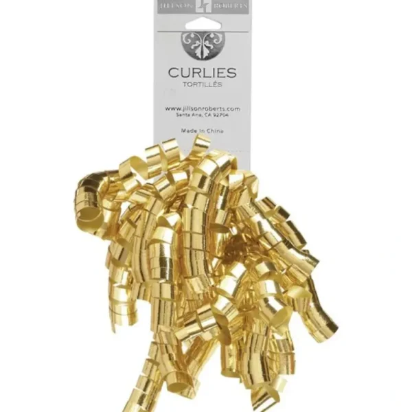 Outlet Jillson & Roberts Curlie Gift Bows, Gold - CaringForTots - Professional Baby and Children's Products | Caring for Growth, Caring for Every Moment