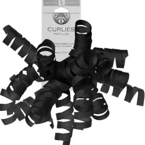 Online Jillson & Roberts Grosgrain Curlie Gift Bows, Black - CaringForTots - Professional Baby and Children's Products | Caring for Growth, Caring for Every Moment