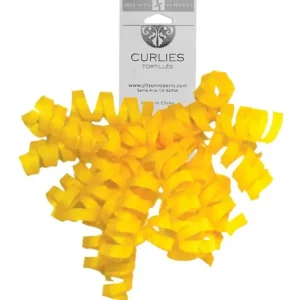 Best Jillson & Roberts Grosgrain Curlie Gift Bows, Yellow - CaringForTots - Professional Baby and Children's Products | Caring for Growth, Caring for Every Moment