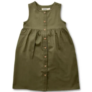 Store Jo Dress- Dark Olive - CaringForTots - Professional Baby and Children's Products | Caring for Growth, Caring for Every Moment
