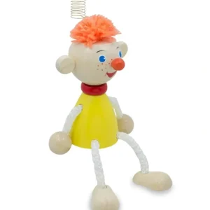 Best Jumping Boy Wooden Doll On A Spring 4 Inches - CaringForTots - Professional Baby and Children's Products | Caring for Growth, Caring for Every Moment
