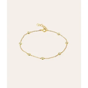 Shop All | 14k Gold Diamond By The Yard Bracelet - CaringForTots - Professional Baby and Children's Products | Caring for Growth, Caring for Every Moment