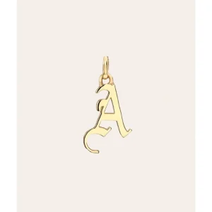 Shop All | 14k Gold Gothic Initial Pendant - CaringForTots - Professional Baby and Children's Products | Caring for Growth, Caring for Every Moment