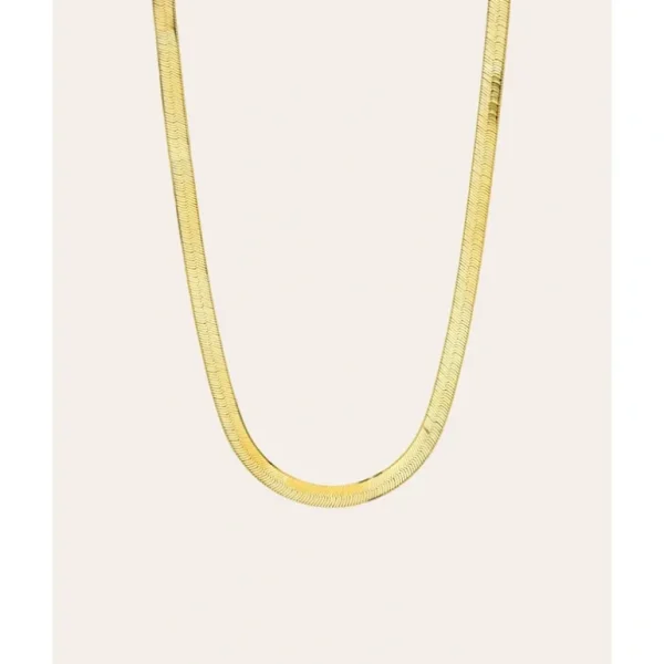 Shop All | 14k Gold Large Herringbone Necklace - CaringForTots - Professional Baby and Children's Products | Caring for Growth, Caring for Every Moment