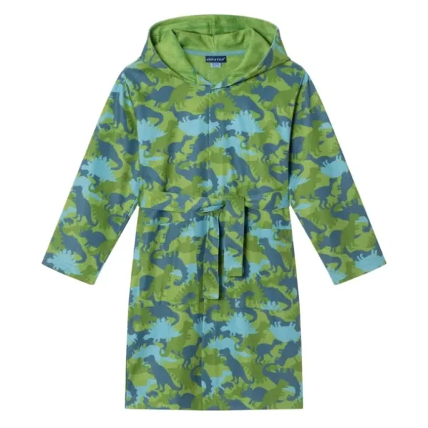 Online Kids (3-12) Lounging Robe | Dinosaur Camo - CaringForTots - Professional Baby and Children's Products | Caring for Growth, Caring for Every Moment