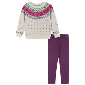 Best Sale Kids Fair Isle Sweater & Jegging Set | Gingerbread - CaringForTots - Professional Baby and Children's Products | Caring for Growth, Caring for Every Moment