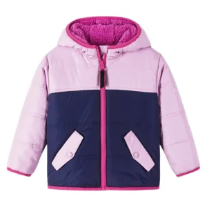 Fashion Kids Girls Colorblock Sherpa Jacket | Pink & Purple - CaringForTots - Professional Baby and Children's Products | Caring for Growth, Caring for Every Moment