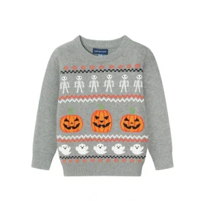 Best Sale Kids Intarsia Halloween Sweater | Spooky Fair Isle - CaringForTots - Professional Baby and Children's Products | Caring for Growth, Caring for Every Moment