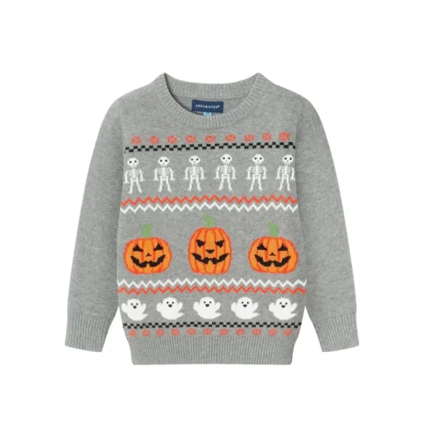 Best Sale Kids Intarsia Halloween Sweater | Spooky Fair Isle - CaringForTots - Professional Baby and Children's Products | Caring for Growth, Caring for Every Moment