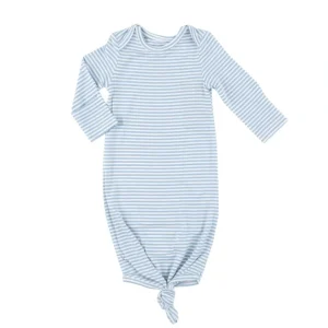 Cheap Knotted Gown - Dream Blue Stripe - CaringForTots - Professional Baby and Children's Products | Caring for Growth, Caring for Every Moment