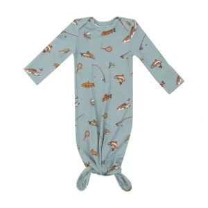 Flash Sale Knotted Gown - Trout - CaringForTots - Professional Baby and Children's Products | Caring for Growth, Caring for Every Moment