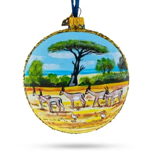 Shop Kruger National Park, South Africa Glass Ball Christmas Ornament 4 Inches - CaringForTots - Professional Baby and Children's Products | Caring for Growth, Caring for Every Moment