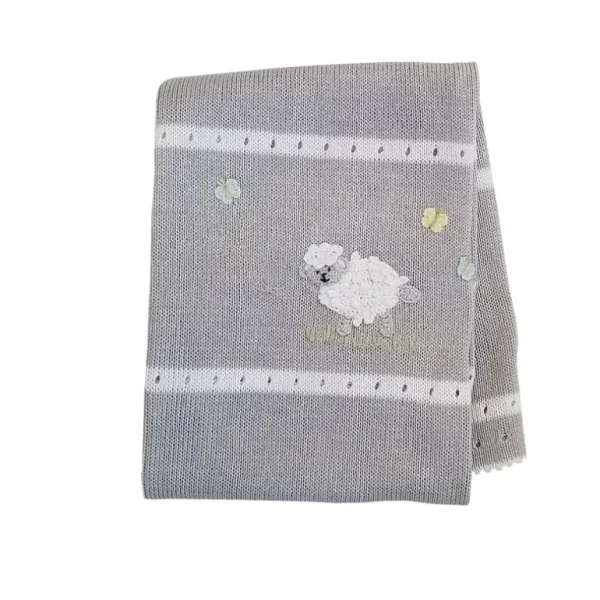 Sale Lamb Baby Blanket, Grey - CaringForTots - Professional Baby and Children's Products | Caring for Growth, Caring for Every Moment