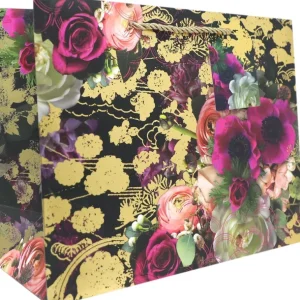 Flash Sale Large Floral Gift Bags, Exquisite with Foil Accents - CaringForTots - Professional Baby and Children's Products | Caring for Growth, Caring for Every Moment