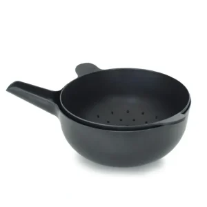 Online Large Mixing Bowl And Colander Set - Black - CaringForTots - Professional Baby and Children's Products | Caring for Growth, Caring for Every Moment