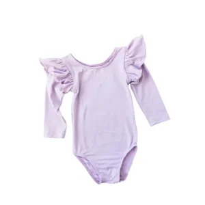 Sale Lavender L/s Flutter Sleeve Leotard - CaringForTots - Professional Baby and Children's Products | Caring for Growth, Caring for Every Moment