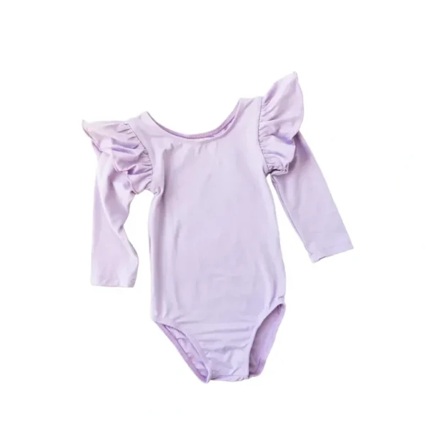 Sale Lavender L/s Flutter Sleeve Leotard - CaringForTots - Professional Baby and Children's Products | Caring for Growth, Caring for Every Moment