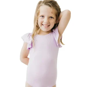 Hot Lavender S/s Flutter Sleeve Leotard - CaringForTots - Professional Baby and Children's Products | Caring for Growth, Caring for Every Moment